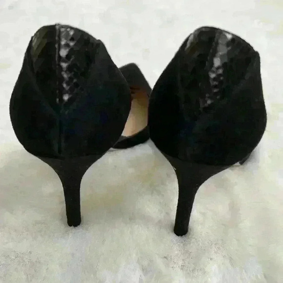 Sam Edelman Black Suede Leather with Pointed-toe D’Orsay Stiletto - Picture 9 of 11